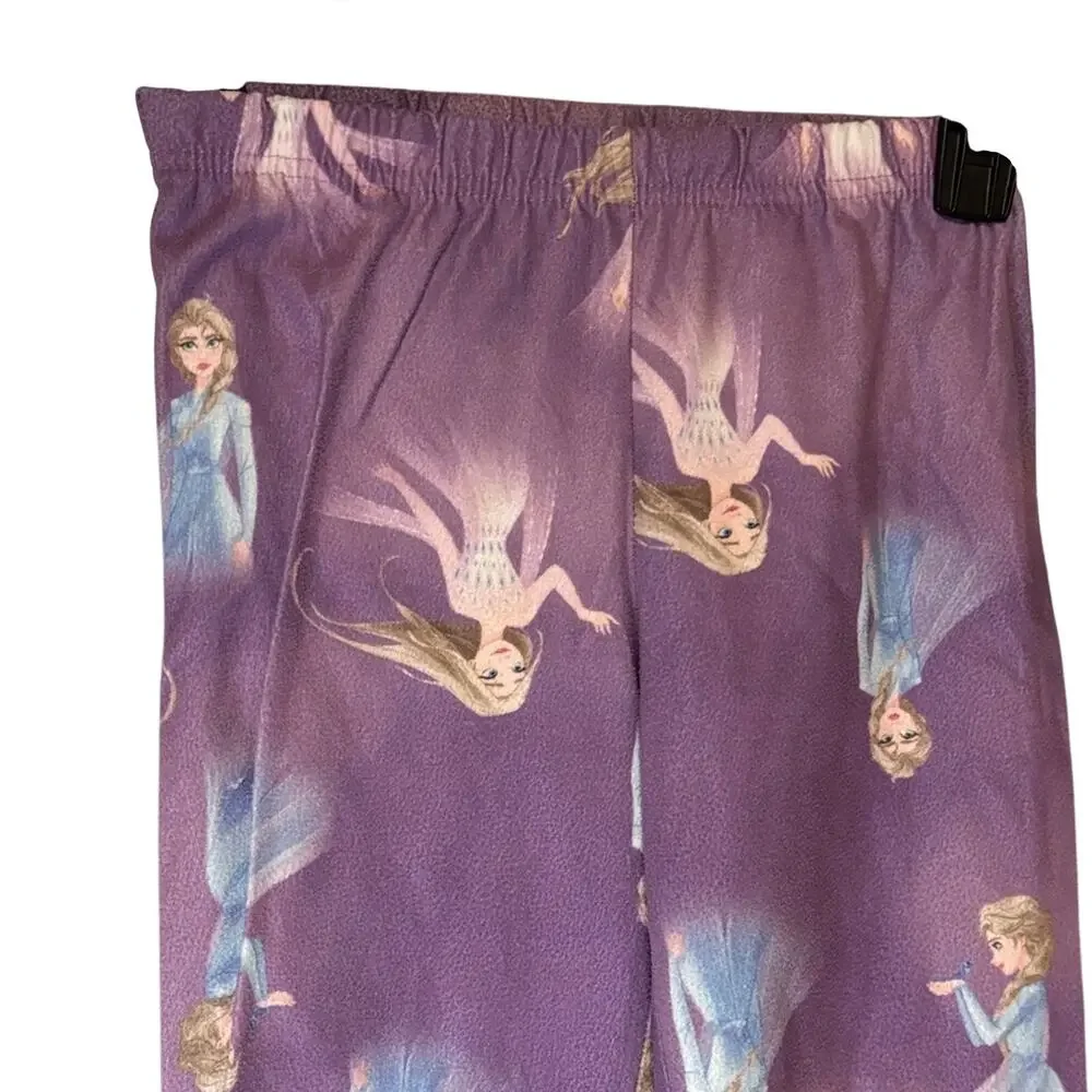 Disney Frozen Elsa Purple Princess Print Leggings Size M (8)
